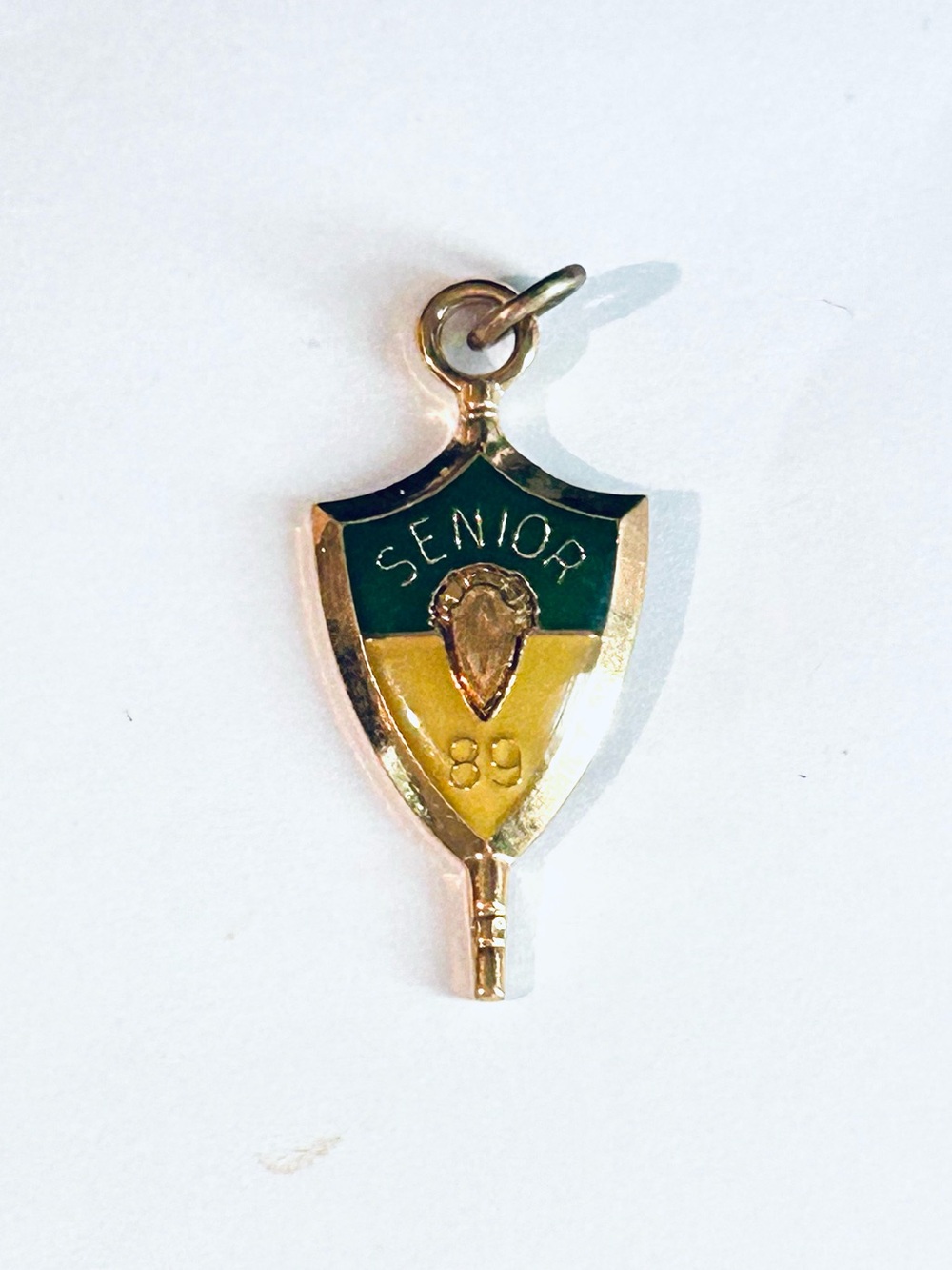 Vintage Josten's '89 Senior Key w/ CTB Monogram Pendant